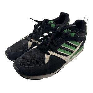 Adidas Originals Men’s Sneakers Black Green 3-Stripe Running Shoes US 12.5